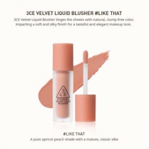 3CE Velvet Liquid Blusher 3.4g สีLike That บลัชออนเนื้อลิควิด3CE