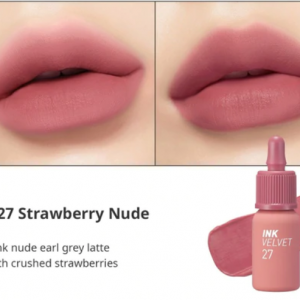 Peripera Lip Ink Velvet 4g #27 Strawberry Nude ลิปเพริเพร่า