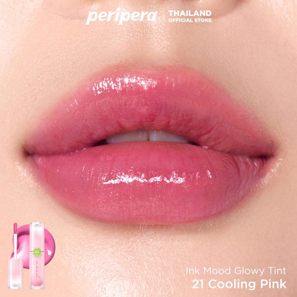 Peripera Ink Mood Glowy Tint สี 21 Cooling Pink ลิปเพริเพร่า