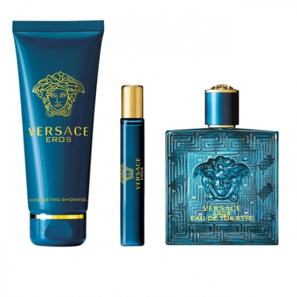 VERSACE EROS MEN Gift Set EDT 100ml + 10ml + Shower Gel 150ml น้ำหอมเวอซาเช่